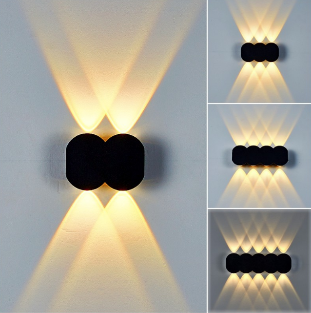 Modern Waterproof Outdoor 4W LED Wall Lamp IP65 Aluminum UP And Down Wall Light Garden Porch Sconce Decoration Light 110V 220V