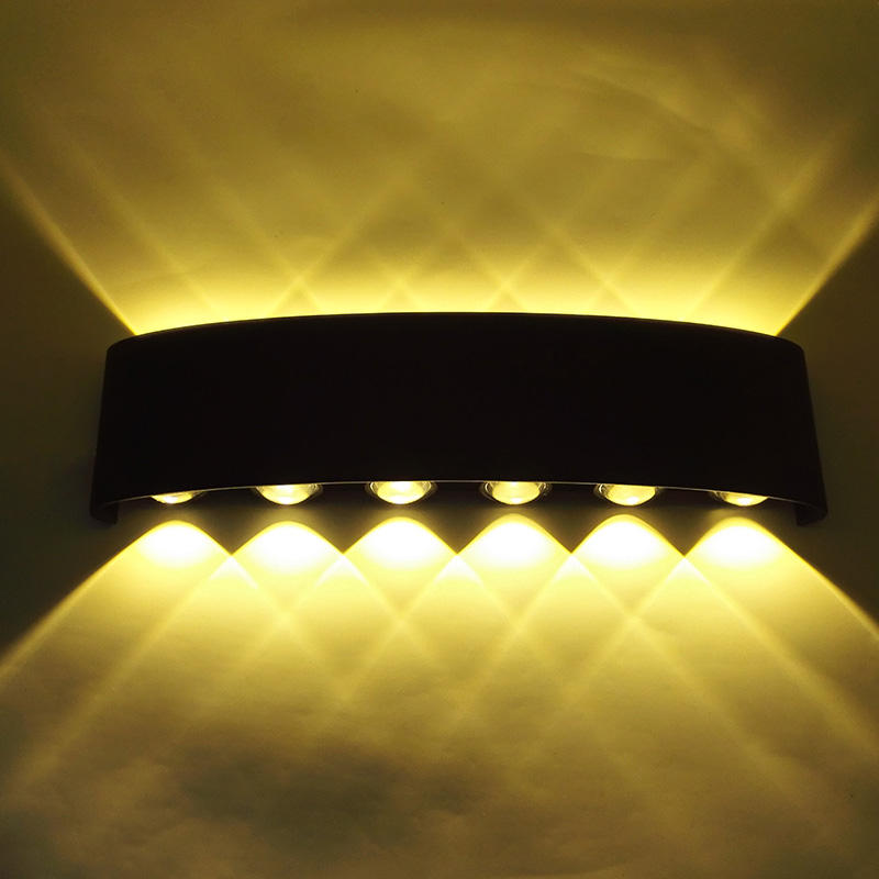 Modern LED Aluminum Outdoor Indoor Ip65 Up And Down For Home Stairs Room Bedside Bathroom Light White Or Black LED Wandlamp