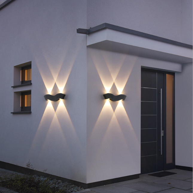4W Hagood New Beard Wall Lamp Waterproof IP65 Outdoor Lighting Up And Down Modern Led Wall Light