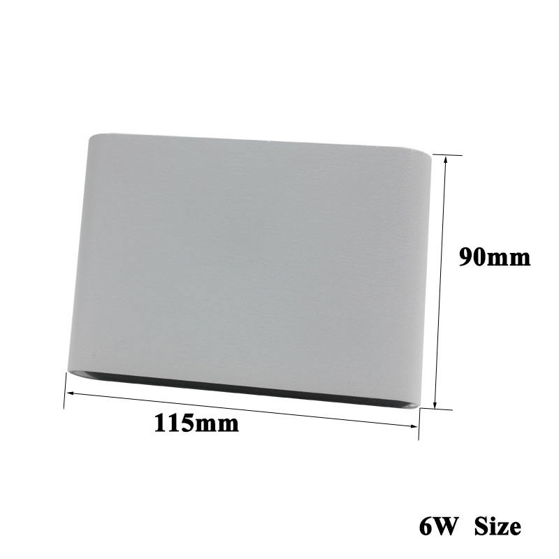 12W White Simple Up And Down Wall Lamp Square Outdoor Light for Garden High Quality with Factory Price Light Lighting