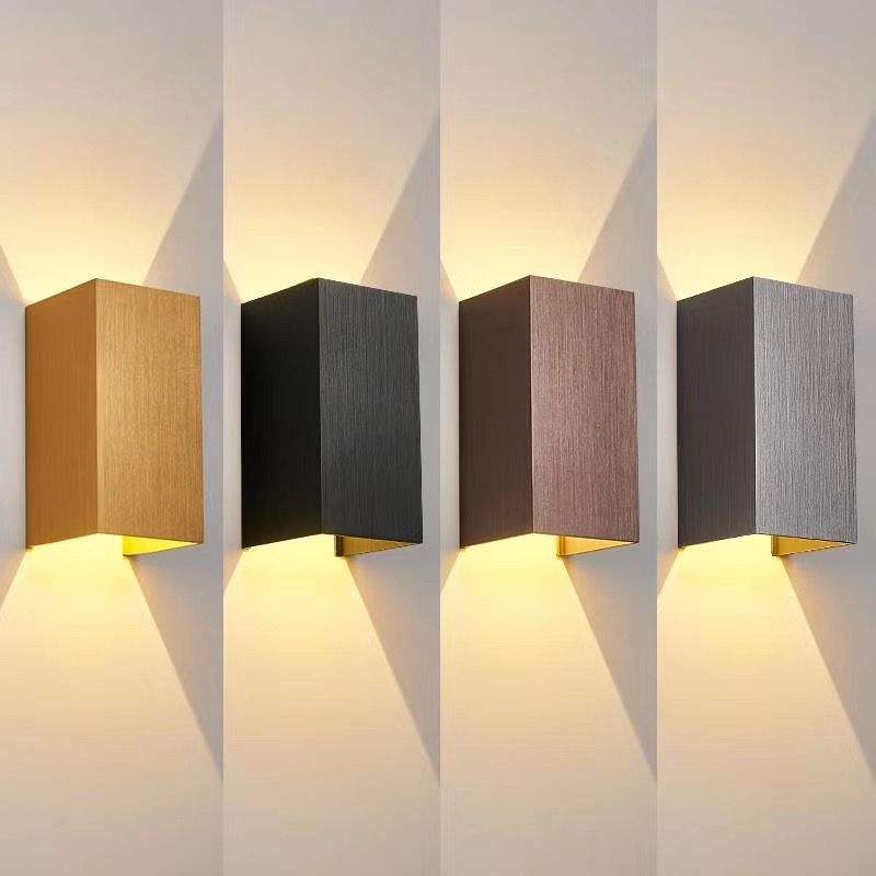 12W Led Wall Light Outside LED Wall Sconce IP65 Waterproof Square Metal Bulkhead Lights Exterior Wall Lighting Fixture Cool