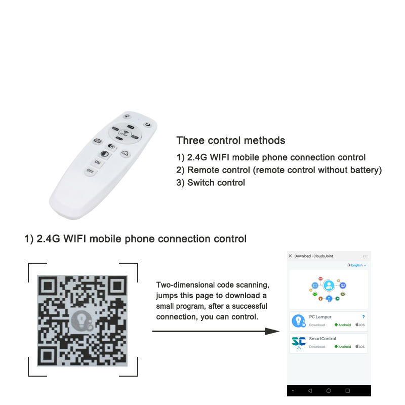 LED Wall Lamp 21W 2.4G stepless dimming wall lights with remote control stairs corridor Long warm white Three color temperature