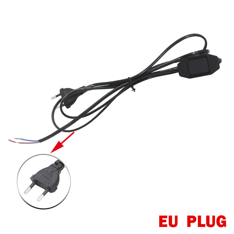 Dimmable 1.8m EU/US Plug Light Switching Round Switch Cord Wire Cable Plug Power for LED Lamps lampshade paper lights star lamps