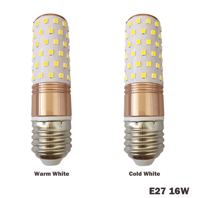 E14 E27 12W 16W LED Corn light Bulb SMD2835 LED Bulb 220V 3 Color Temperatures Integrated LEDs Candle light Spotlight