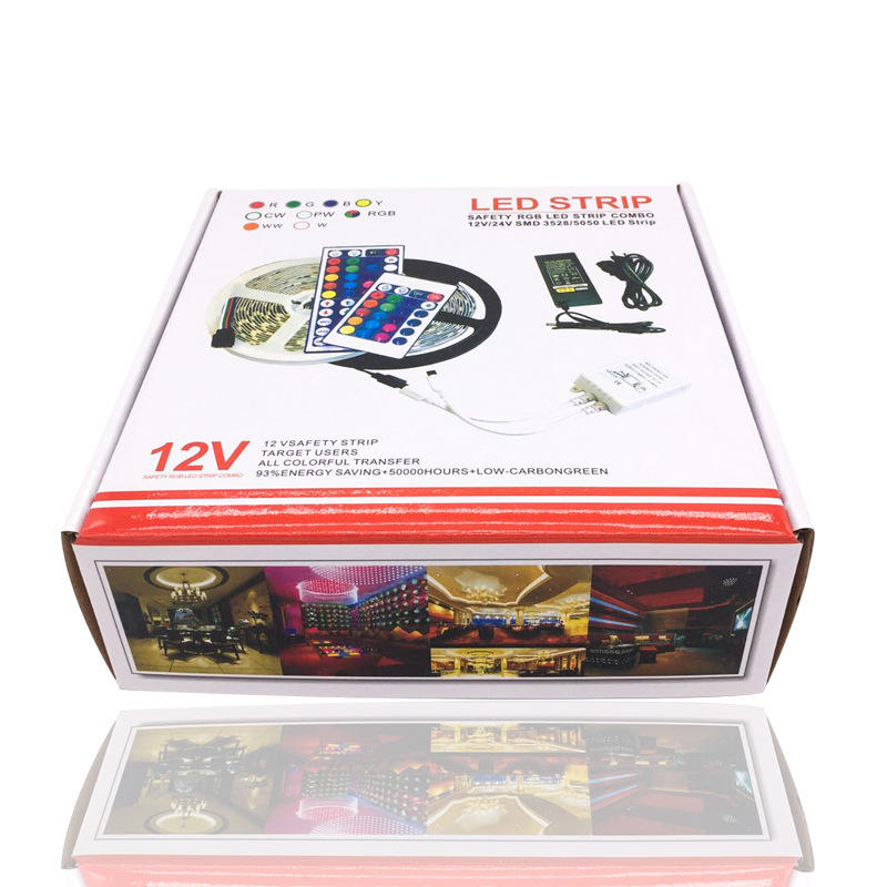 LED light strip 5050RGB light with color box Epoxy waterproof color horse racing 24/44 key controller set