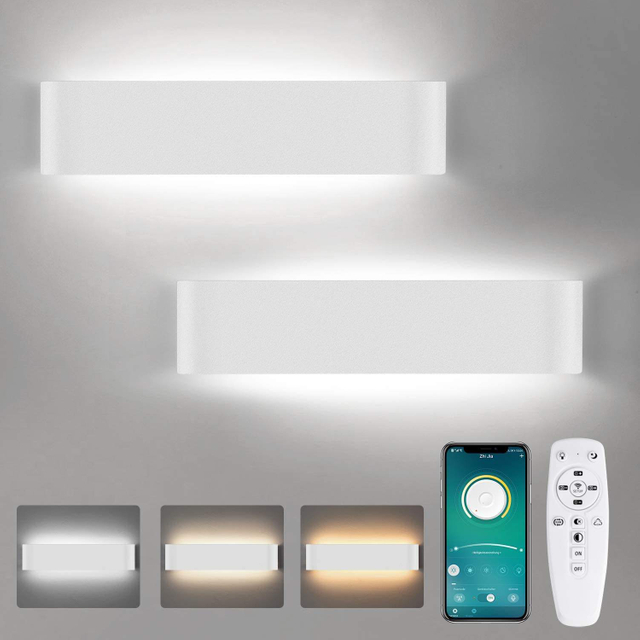 2.4G Dimming Three Color With Remote Control Wandlamp Up and Down Lighting For Indoor Home Hotel Rooms Using Wall Lamp In price