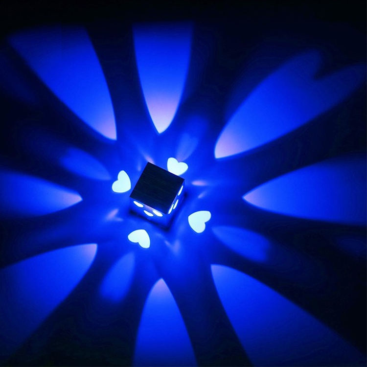 3W LED Love heart 3W RGB Remote Control wall Lamp for Home Bedroom stair Foyer Decoration Decorateur Beauty Room