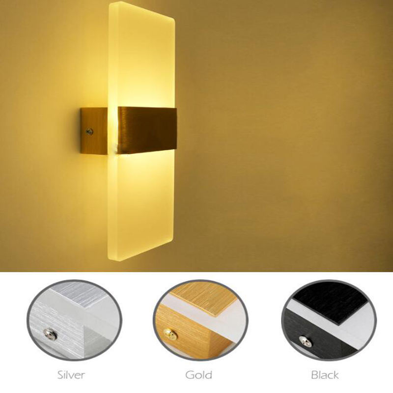 Factory direct Minimalist LED Acrylic Wall Light For Hotel Bedroom Rooms Lighting With Prices led lights aesthetic