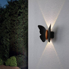 NEW 6W High quality lamp fancy Butterfly Waterproof Lamp Black Gold Shell wall lamp and outdoor nightlight