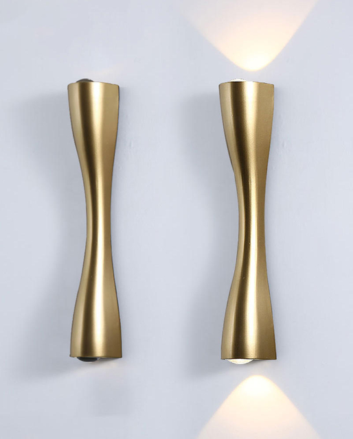 Groothandel Mode Decorate Indoor Zwart Goud Aluminium Acryl Ijzer Woonkamer LED Moderne Wandlamp