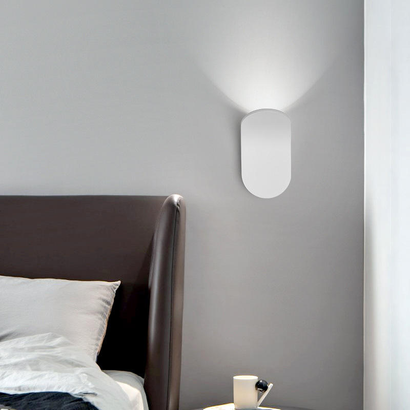 Nordic Eenvoudige RGB LED Wandlamp Metalen Muzieknoot Vormige Nachtkastje Spiraal Nachtlampje Moderne Gangen Thuis Indoor Woonka