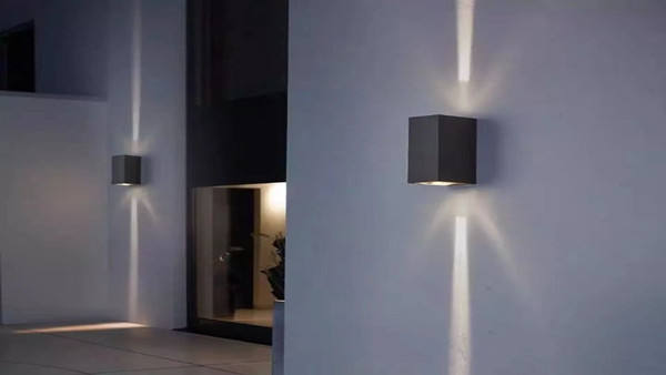 Outdoor Waterproof Ip65 Square Black White 20w Modern Led Wall Lamps for Garden