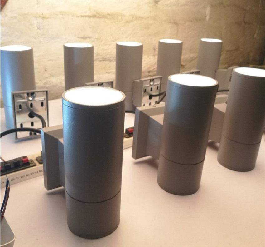 12W COB Up Down Dual-Head Outdoor Led Wall Light Wall Lamp Cylinder Indoor Balcony Fixture Waterproof IP65 Porch Lamp