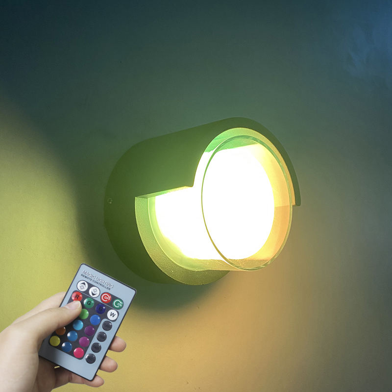 5W Modern Transparent Shell Waterproof Led Wall Lamp Garden Outdoor Decoration Front Lighting Sconce Bright Color Atmosphere