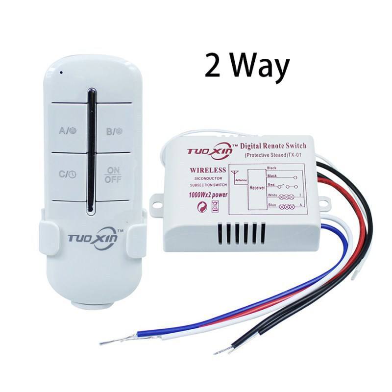 Wireless Remote Control Switch Smart Home Crystal Lamp Segment Controller 3-way Digital LED Light Digital Switch Wholesale