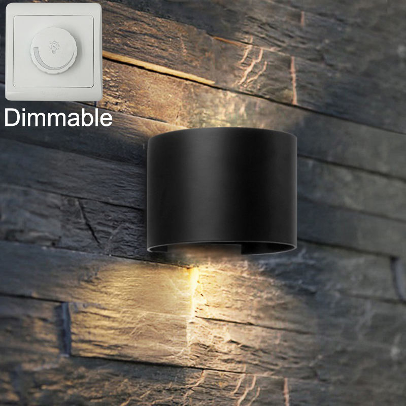 Hagood New Semicircle Waterproof Wall Lamp 6W Led Wall Sconce Outdoor Lighting Waterproof IP65 Adjustable Lighting Angle