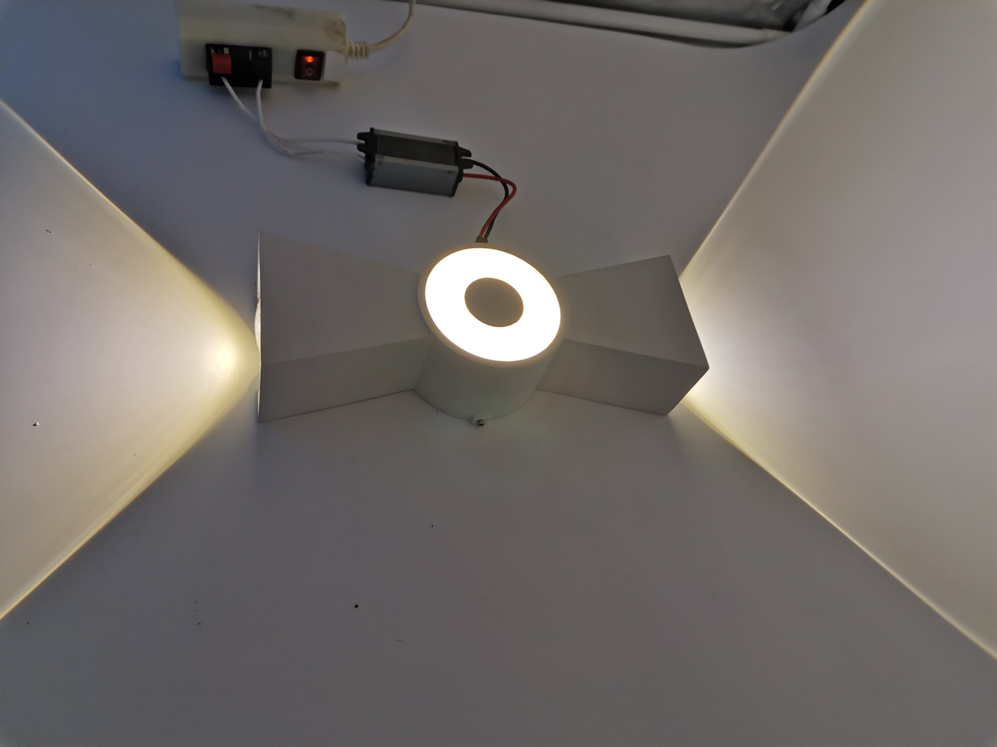 6W Outdoor Waterproof chinese knot shape Wall Lamp COB chip up and down sconce Aluminum ip65 Wall Light square Porch Garden