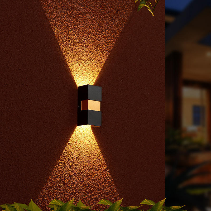Top Quality Garden Ip65 Waterproof Aluminum Rectangle Outdoor Led Wall Light Wall Mounted