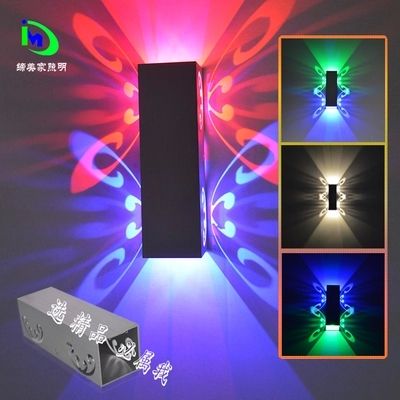Fokison (Electronic Components) Light Fixture Colorful Lamp Square Led Wall Sconce For led home bar lights