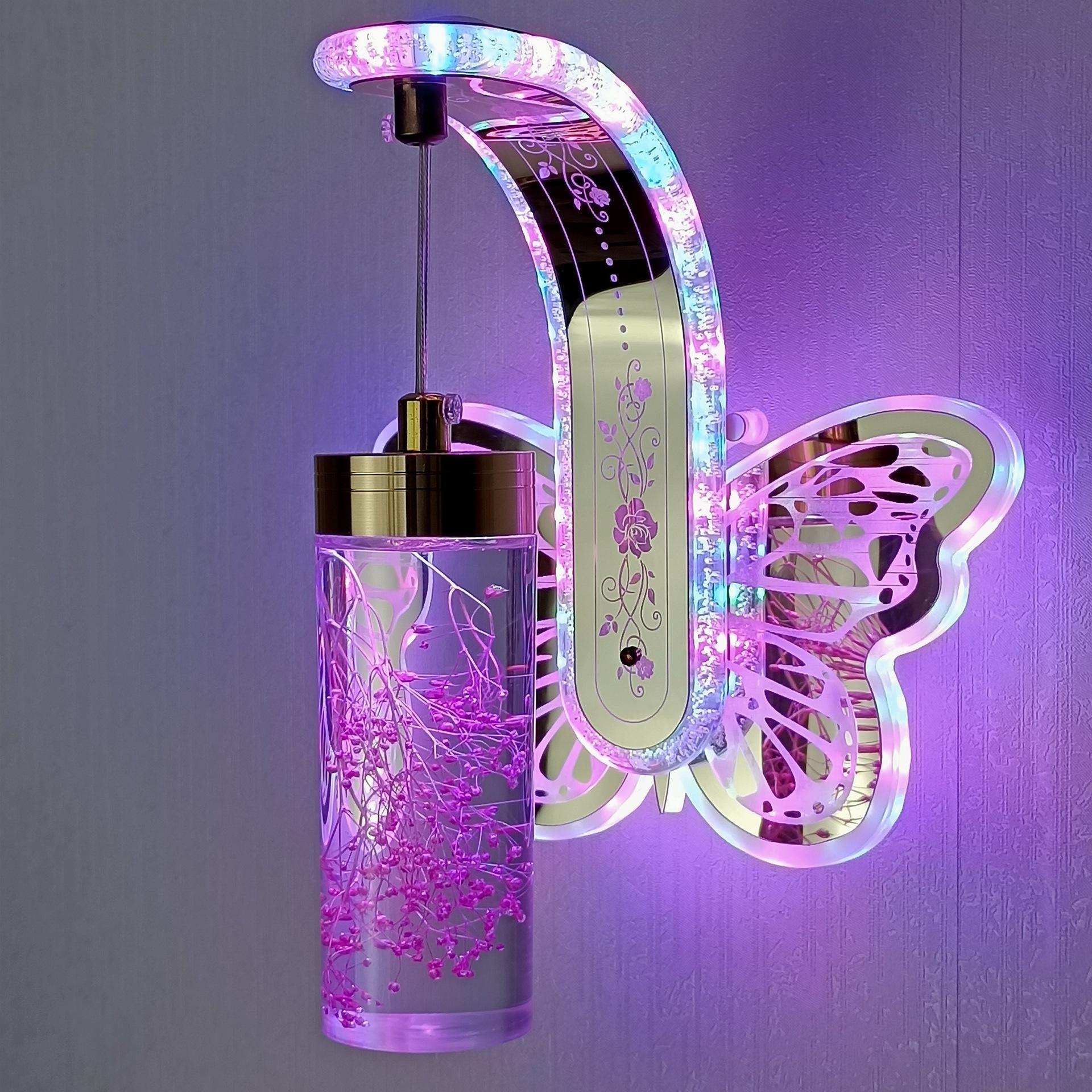 New Bedside Led Wall Light Bedroom Hotel Simple Bathroom Lights Modern Creative True Flower Amber led Wall Lamp