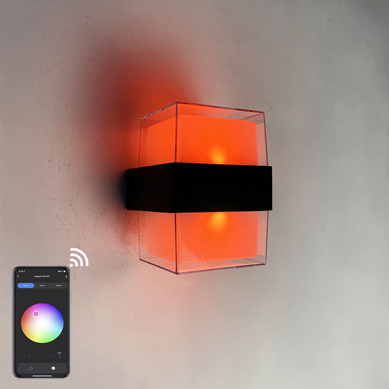 2023 intelligent wall lamp LED intelligent wall lamp IP65 waterproof colorful fashionable decorative wall lamp Tuya