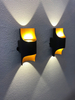 Post-modern Nordic creative living room background bedroom bedside aisle wall lamp bar double head industrial wall lamp