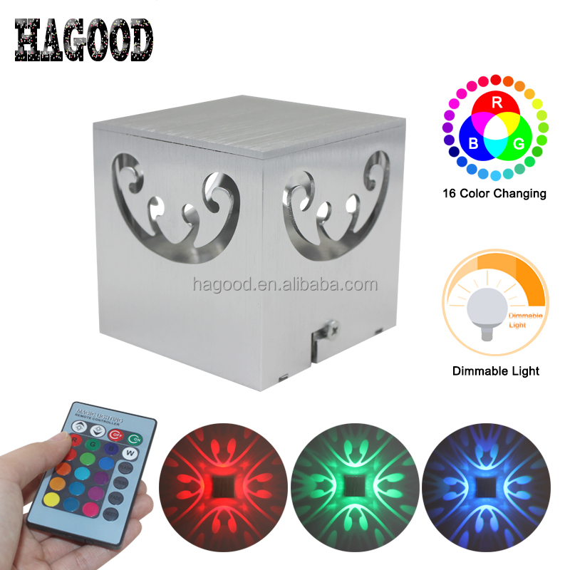 4 Side Butterfly Nordic RGB LED Wall Lamp for Bedroom Decoration Wall Light Living Dinging Room Colorful Indoor Party Lighting