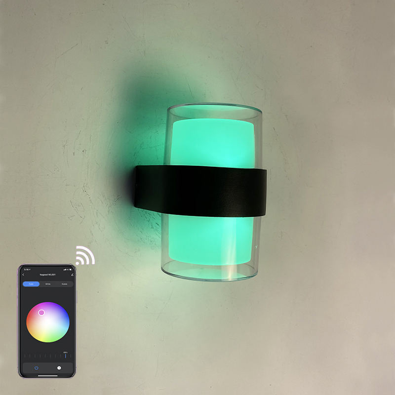 2023 intelligent wall lamp LED intelligent wall lamp IP65 waterproof colorful fashionable decorative wall lamp Tuya