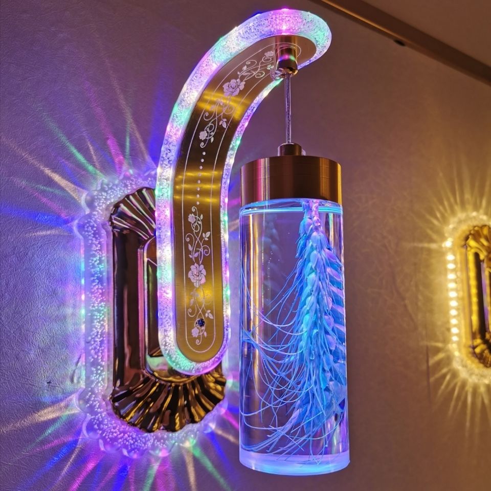 2022 12W LED indoor Wall lamp for bedroom bedside decoration real flower wall light stair lamp night lamp for living room