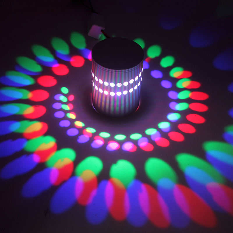 Mixed light of spiral hole wall lamp with factory price and fancy modern indoor night light RGB With Remote Control