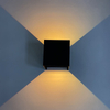 Outdoor Waterproof Ip65 Square Black White 20w Modern Led Wall Lamps for Garden