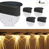 Warm White+RGB LED Solar Lamp Path Stair Outdoor Garden Lights Solar Power Balcony Light Decoration for Patio Stair Fence goods