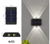  6LED up and down solar wall light outdoor decoration garden courtyard home wall light waterproof luminous outdoor goods
