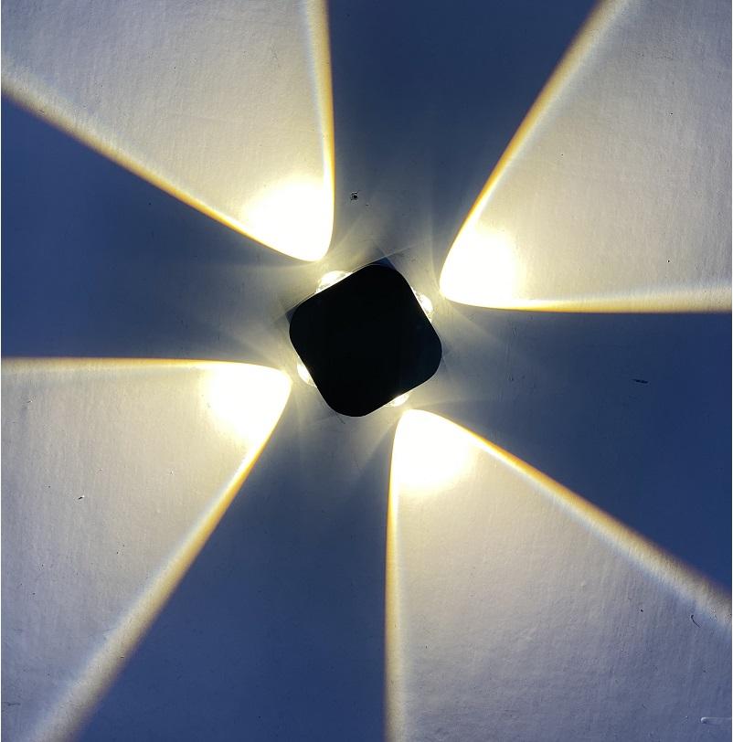 Outdoor Waterproof IP65 4W LED Wall Lamp Aluminum Wall Sconce Garden LED Wall Light