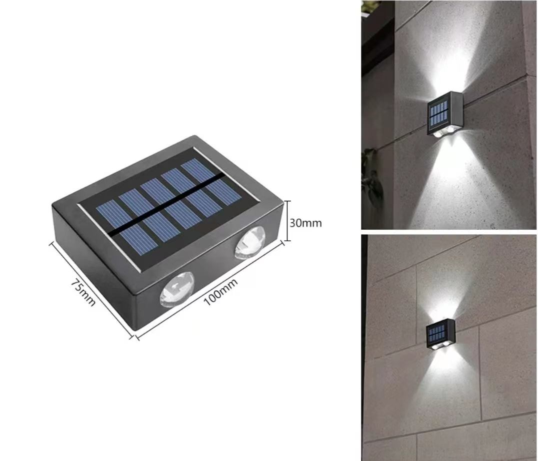 4LED up and down solar wall light outdoor decoration garden courtyard home wall light waterproof solar light garden