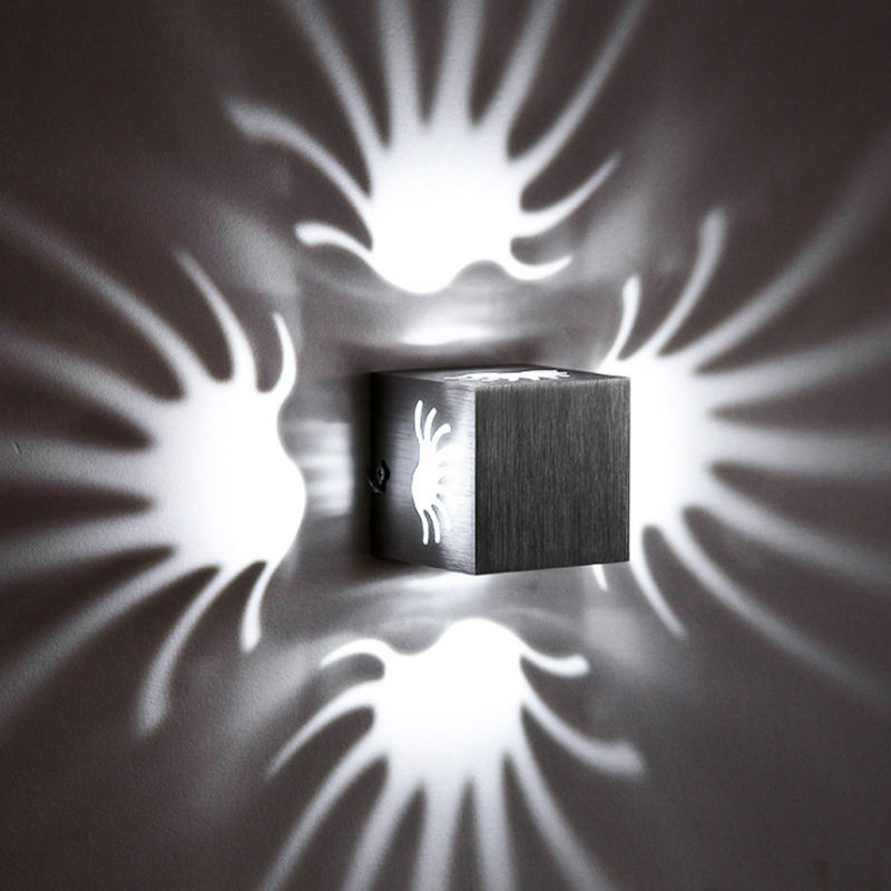 3W Aluminum fancy RGB wall light for art gallery decoration front balcony lamp porch light