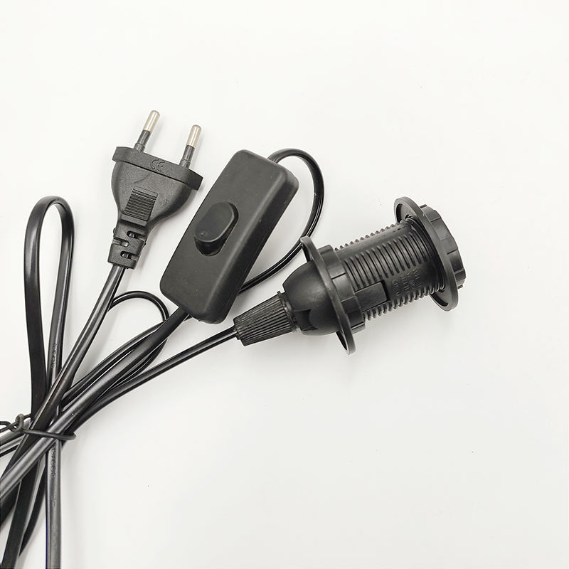 1.8m E14 Dimmer Lamp Base Holder Power Cord Cable Electric Power Dimmer Switch Cord For Himalayan Salt Lamp EU Plug 303 2pcs