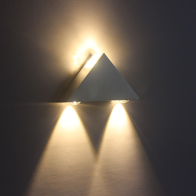 3W9W Modern Triangle Indoor Wall-Mounted LED home wall lamp Aluminum Home Decoration wall light fixture