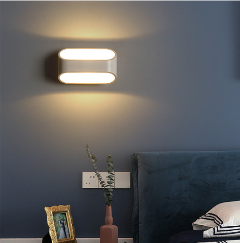 2023 New White Aluminum 5W RGB Wall Lamp Up And Down Indoor Wandlamp Diy Color with Controller Indoor Wall Lamp RGB Wall Lamp