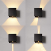 LED 12W led outdoor wall sconce Wall Light Up And Down Outdoor Waterproof IP65 Porch Garden Wall Lamp With Motion Sensor Decoration Lighting