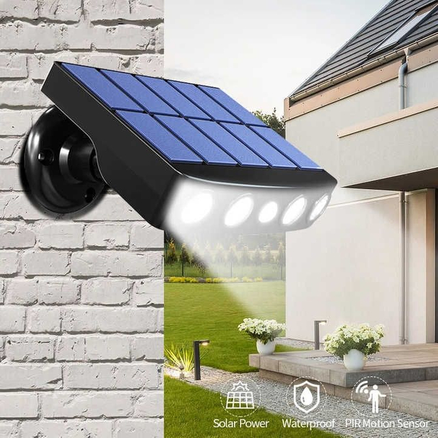 New Type Inductive Monitoring Solar Wall Lamp Outdoor Waterproof Villa Courtyard Lamp Outdoor Garden Fence Stair Step Lamp