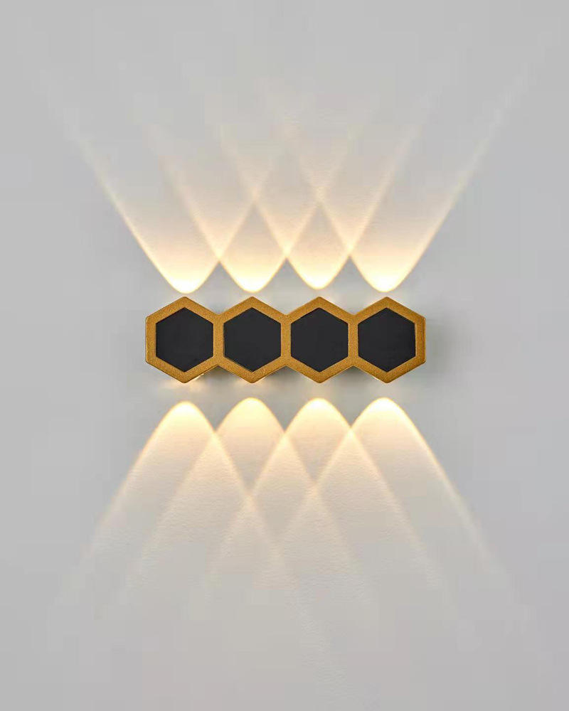 Wall Lamps Led Honeycomb Gold Black Light up and Down Luminous Body Lamp Lighting Style Modern Office Rohs Epistar Input Flux