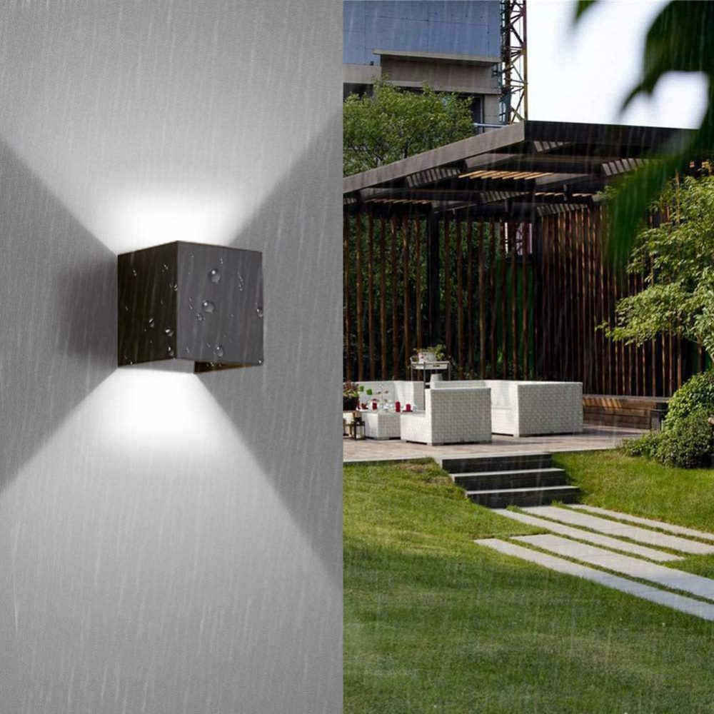 Square Led Wall Lights Outdoor Aisle Corridor Dimmable Multicolor Up Down Lamp With Motion Sensor for Wall KTV Bar Bedroom