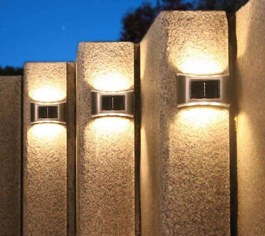 6LED Solar Lamp IP65 Waterproof Outdoor Lamp Courtyard Wall Lamp for Garden Villa Decoration LED Garden Wall Light