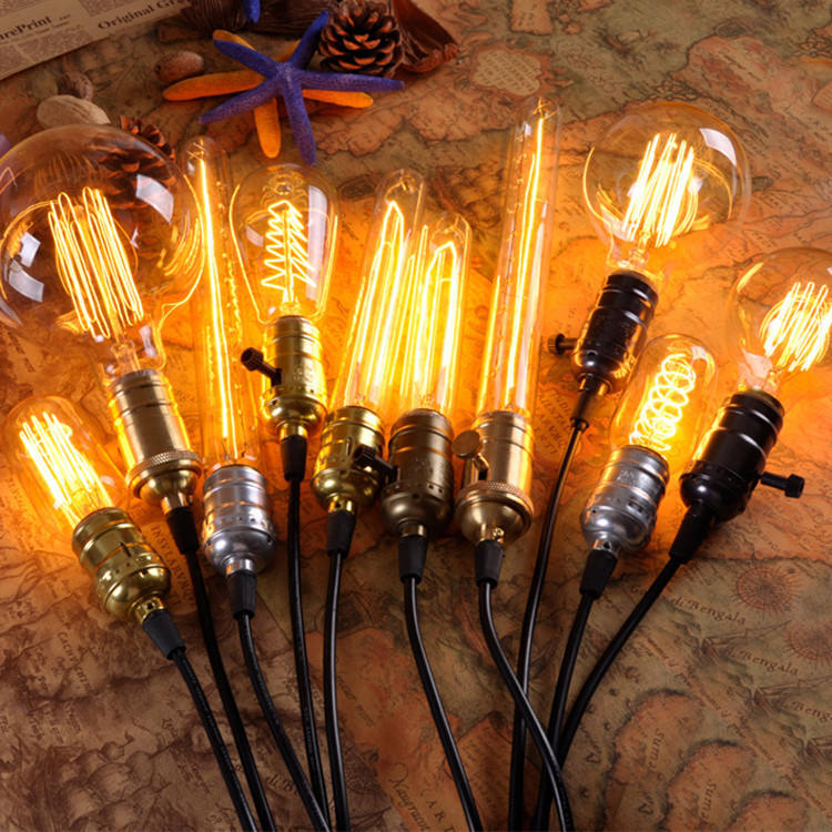 E27 Tungsten Bulb Various Style St64 Vintage Retro Decorative Bulb Lamp 220v Silk 40W Warm Yellow Bulb Lamp
