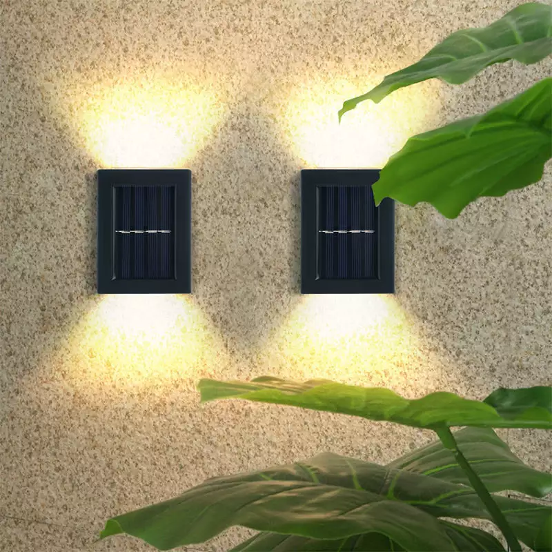 Solar Charging Wall Light Outdoor Waterproof IP65 Up And Down Stair Wall Light Solar LED Night Light