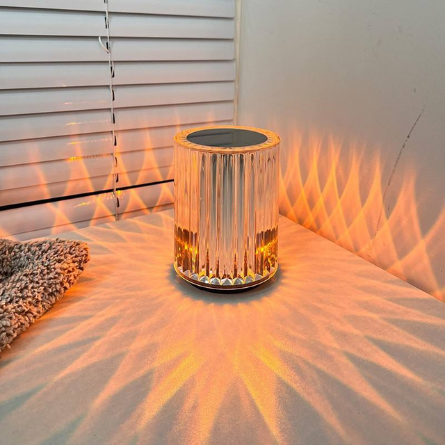 table lamp Led Touch Control Crystal rose acrylic table lamp Nachtlampje Oplaadbare Romantisch Dinner light Amazon