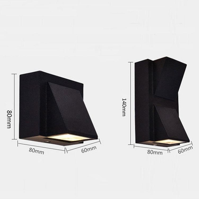Outdoor Lighting Waterproof Wall Lamp Modern Aluminum Up And Down Led Wall Light Exterior Garden Yard Porch Light