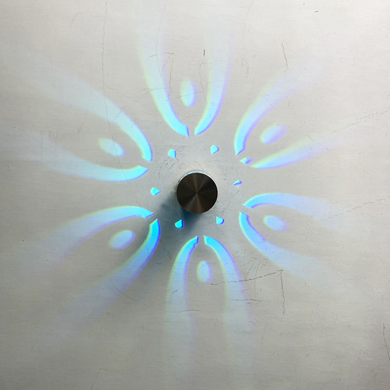 New RGB led lamp with controller beautiful high quality cheap price night light Spiral hole RGB LED Wall Lamp Light