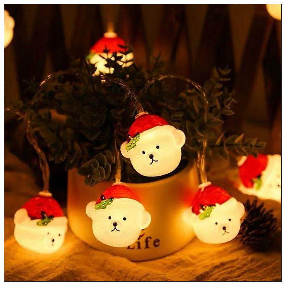 LED Christmas Decoration Light New Year Room Decor Garland Holiday Ornaments Outdoor Garden Decor String Lamp Santa Claus Lights